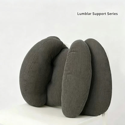 Ergonomic Corduroy Lumbar Support Pillow