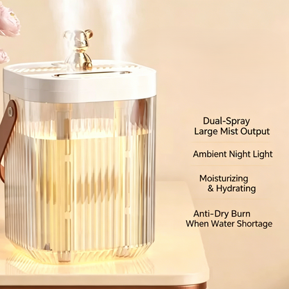 Dual-Spray Portable Humidifier with Night Light