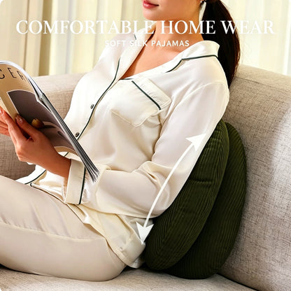 Ergonomic Corduroy Lumbar Support Pillow