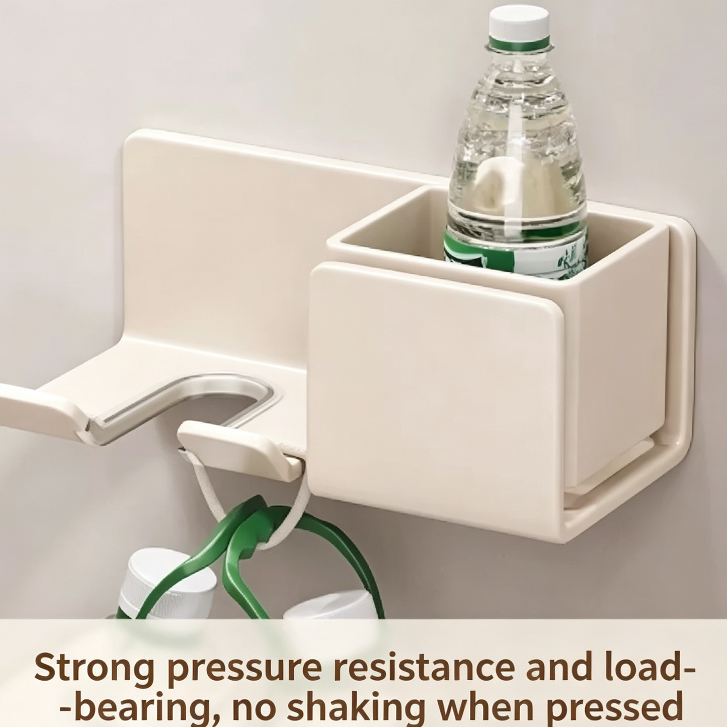 Wall-Mounted Hair Dryer Organizer with Storage Box