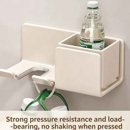 Wall-Mounted Hair Dryer Organizer with Storage Box