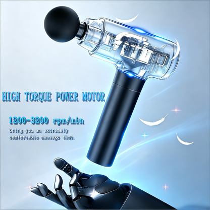 Professional Deep Tissue Massage Gun with 8 Heads &amp; Portable Case